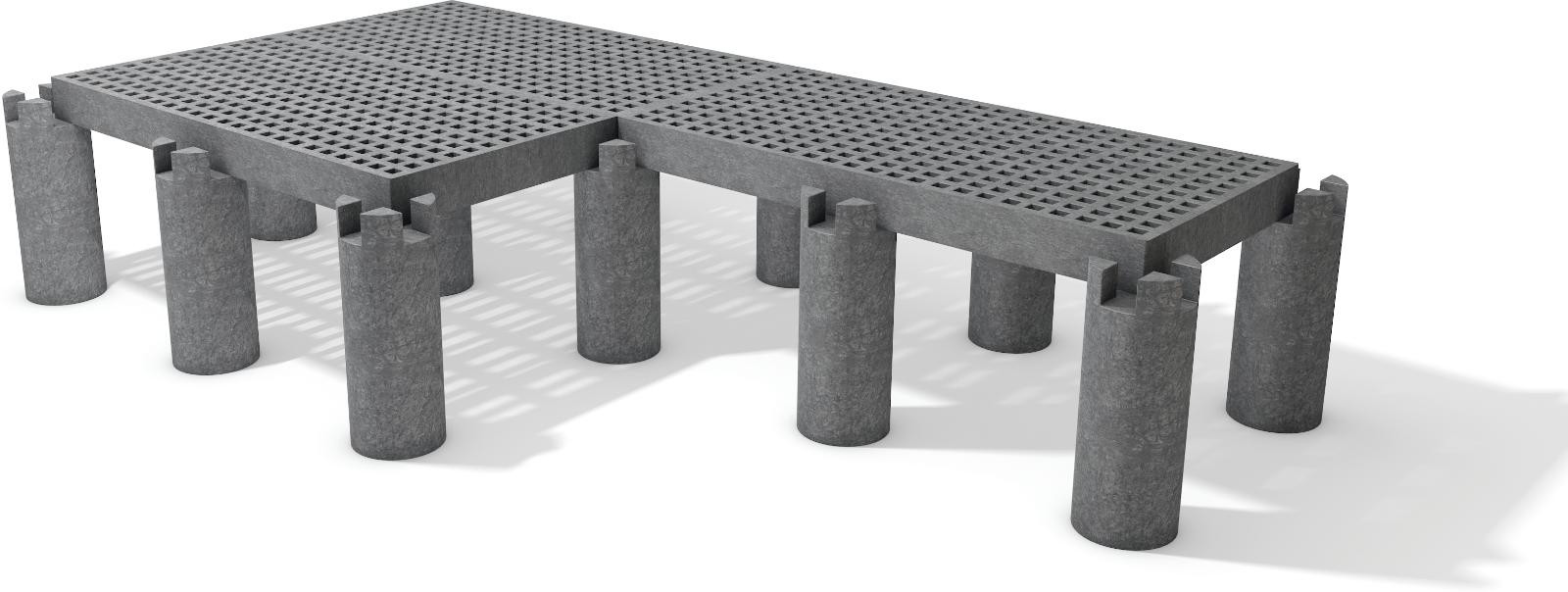 Biofilter raised flooring system