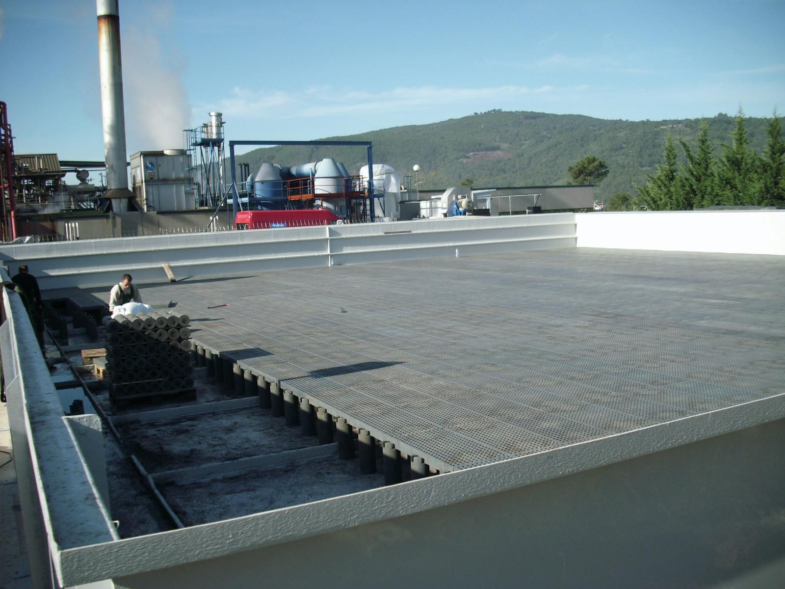 Biofilter raised flooring system