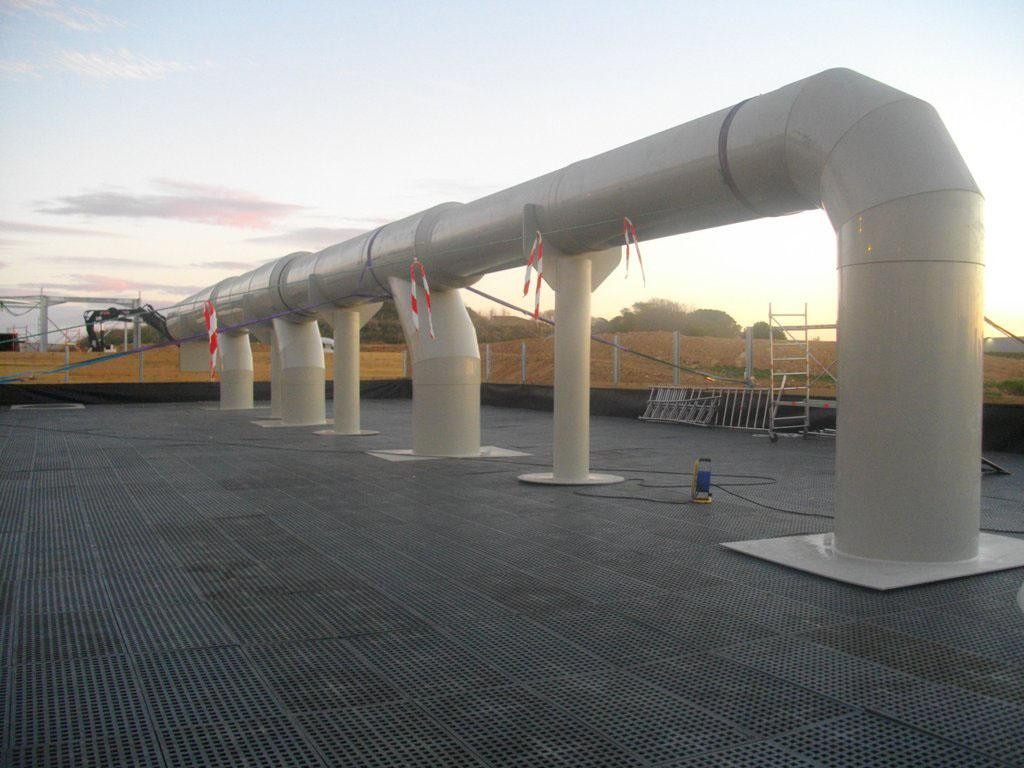 Biofilter raised flooring system