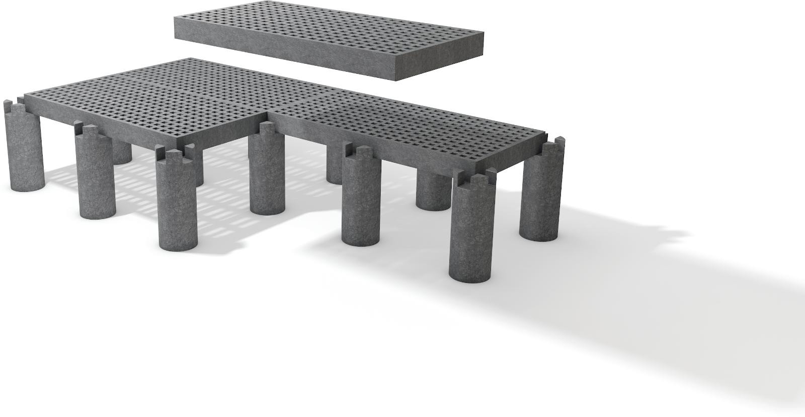 Biofilter raised flooring system