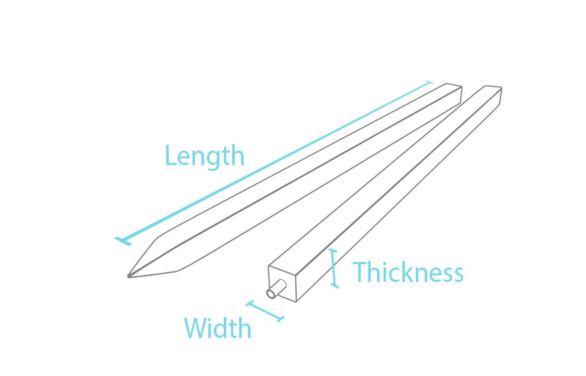 Square post without reinforcement