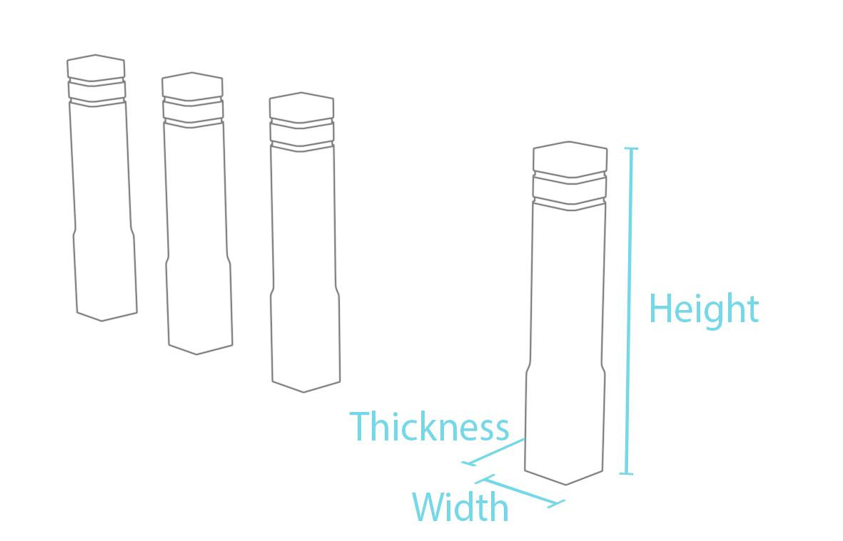 Diamond head bollard