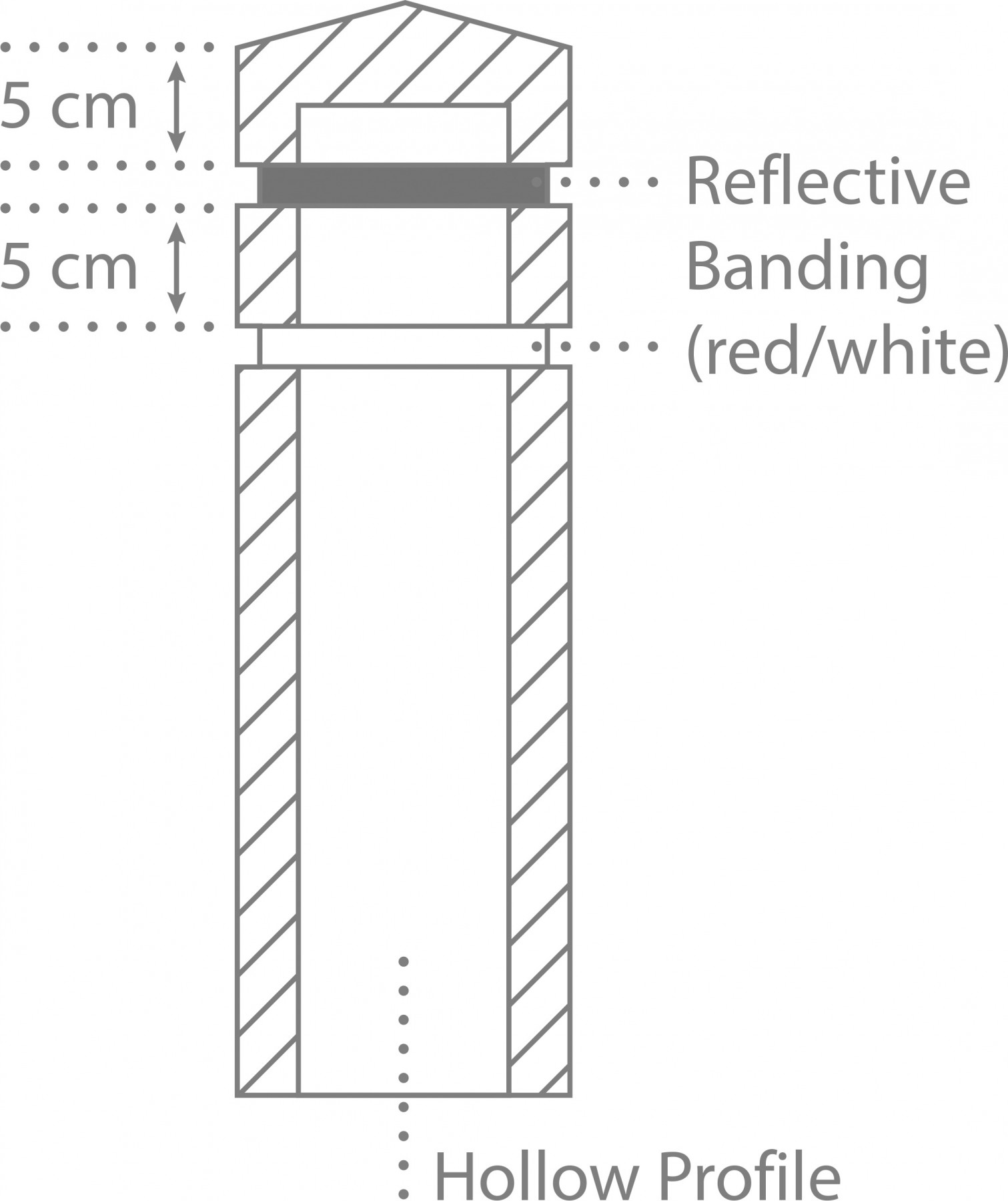 Diamond head bollard