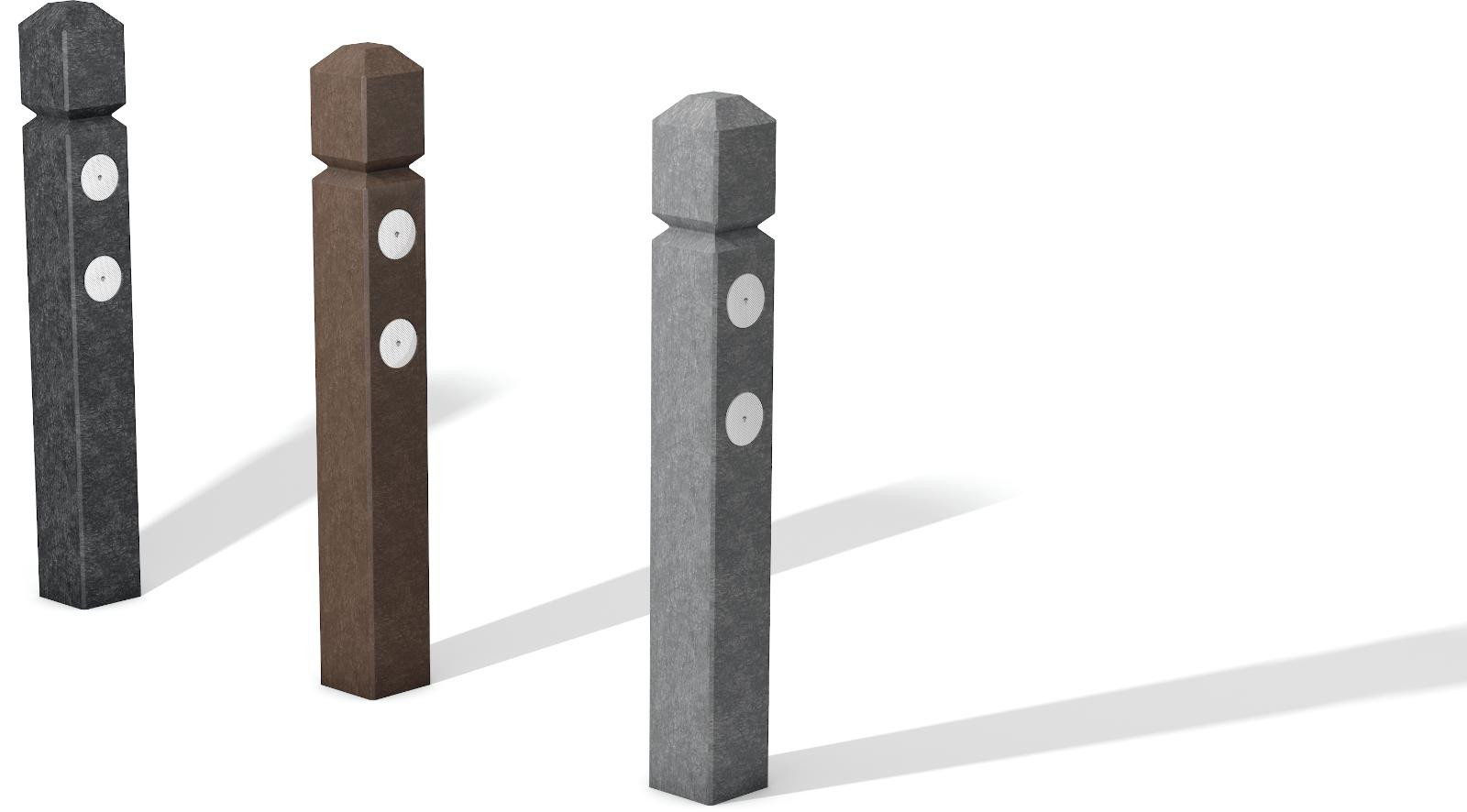 Bollard, with pyramid head