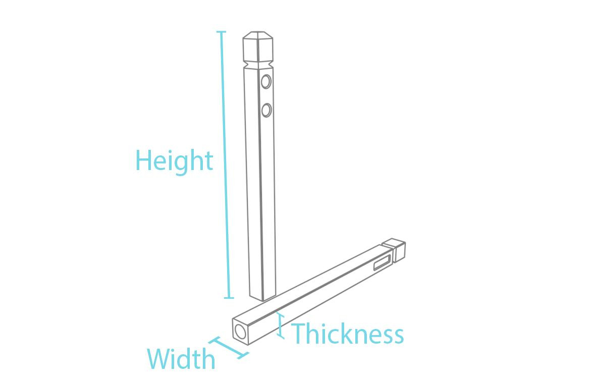 Bollard, with pyramid head