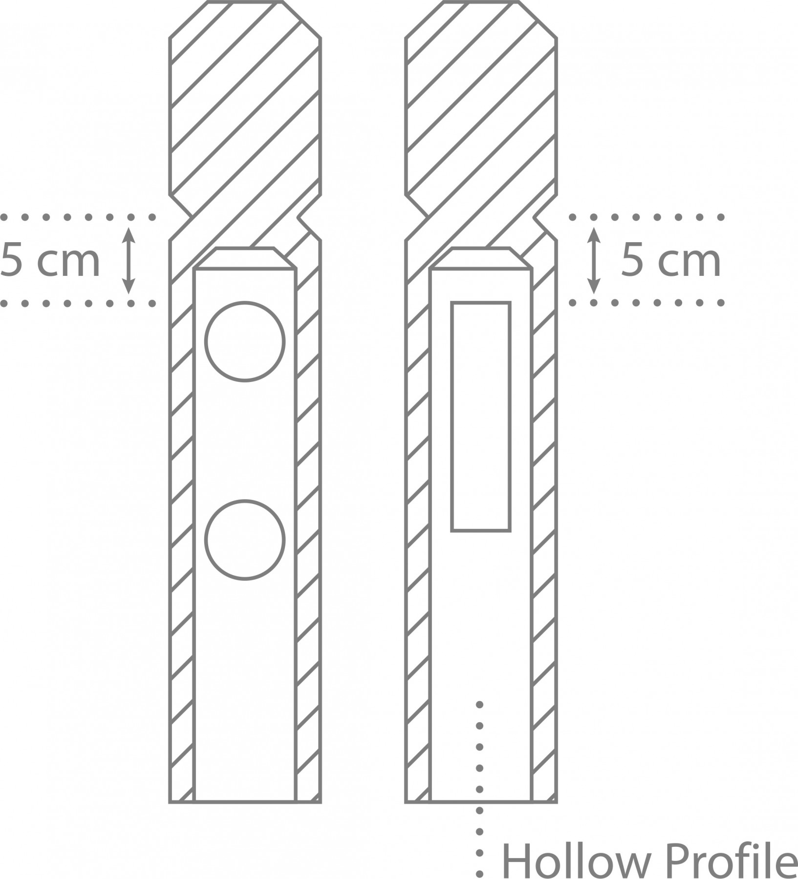 Bollard, with pyramid head