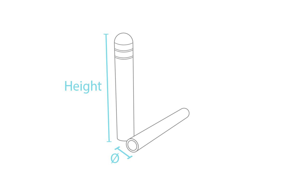 Bollard, dome shaped Ø 150mm Hollow profile