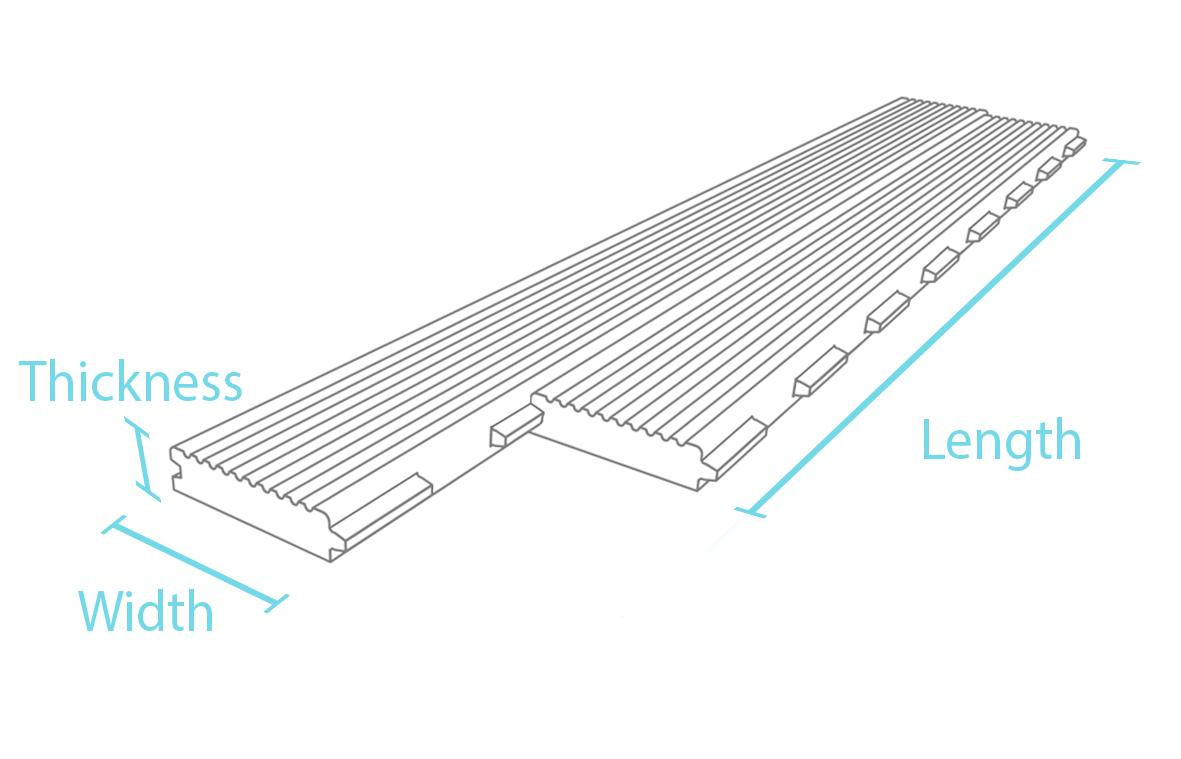 Footpath plank (with tongue & groove)